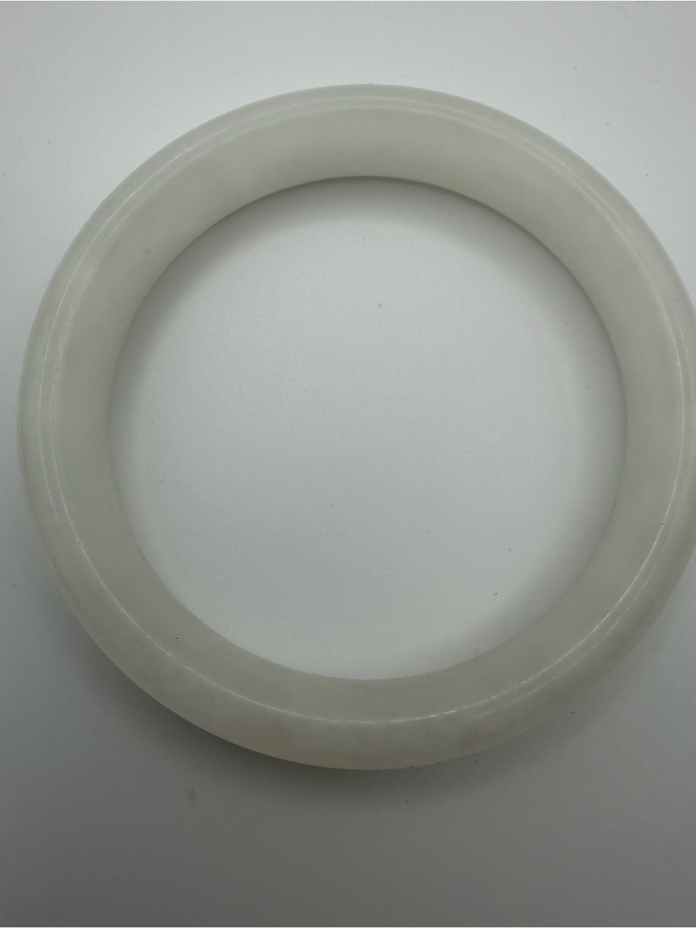 Mutton Fat White Hetian Nephrite Jade Bangle Bracelet 60.5mmx14.5mm